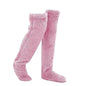Pluizige Dij Hoge Sokken Vrouwen Winter Warme Voeten Kousen Teddy Benen Fuzzy Knie Hoge Winter Sokken Warme Slaap Sokken Voet Warming