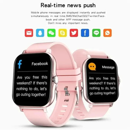 Smart Horloge Voor Mannen Vrouwen Cadeau Voor Xiaomi Volledig Touchscreen Sport Fitness Horloges Bt Oproep Digitale Smartwatch Horloge 2024 Nieuwe