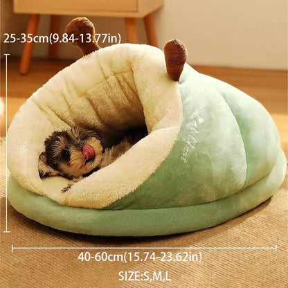 MADDEN Warm klein hondenkennelbed Ademend hondenhuis Leuk pantoffelvormig hondenbed Kat slaapzak Opvouwbaar wasbaar huisdierhuis