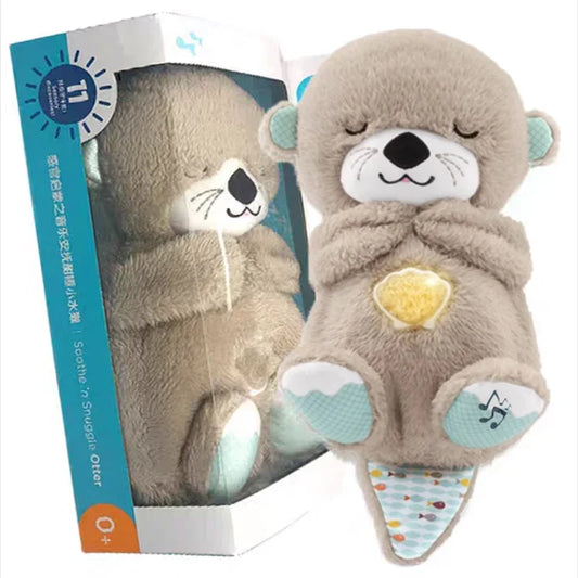 Ademende Otter Slaap En Playmate Otter