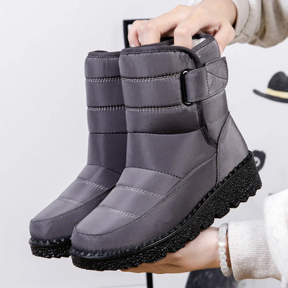 Dames Winter Sneeuwlaarzen – Warme Waterdichte Platform Enkellaarsjes met Pluche Voering