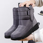 Dames Winter Sneeuwlaarzen – Warme Waterdichte Platform Enkellaarsjes met Pluche Voering