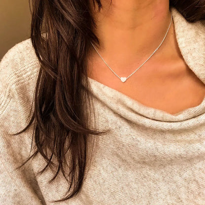roestvrijstalen sieraden Choker ketting met hart kleine hanger voor sieraden vrouwen