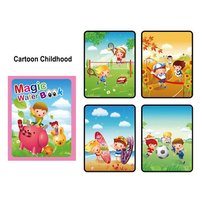 4-Pack Magische Water Kleurboeken voor Kinderen vanaf 2 Jaar - Herbruikbare Waterkleurboekjes met Magische Stift - Kleuren met Water - Educatief en Creatief Tekenboek voor Jongen en Meisje - Waterverf Graffiti Kleurboek - Sinterklaas - Toverstiften