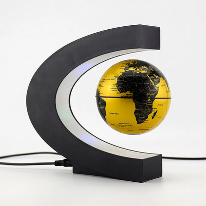 Cazy Zwevende Wereldbol Magnetisch Draaibaar - Bureau Accessoire Met LED verlichting