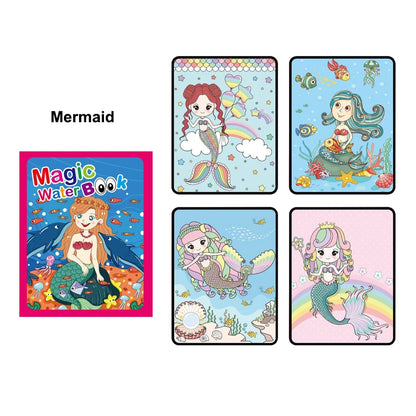 4-Pack Magische Water Kleurboeken voor Kinderen vanaf 2 Jaar - Herbruikbare Waterkleurboekjes met Magische Stift - Kleuren met Water - Educatief en Creatief Tekenboek voor Jongen en Meisje - Waterverf Graffiti Kleurboek - Sinterklaas - Toverstiften
