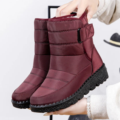 Dames Winter Sneeuwlaarzen – Warme Waterdichte Platform Enkellaarsjes met Pluche Voering