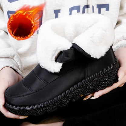 Dames Winter Sneeuwlaarzen – Warme Waterdichte Platform Enkellaarsjes met Pluche Voering