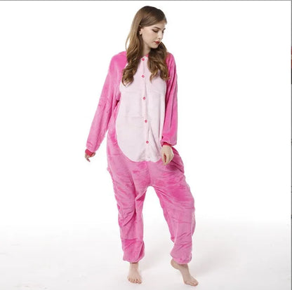 Disney Lilo & Stitch Pyjama Kinderen Cartoon Pluche Kigurumi Onesies Winter Warme Kleding voor Jongens Meisjes Kerstcadeaus