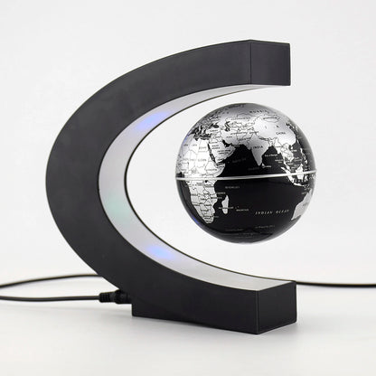 Cazy Zwevende Wereldbol Magnetisch Draaibaar - Bureau Accessoire Met LED verlichting