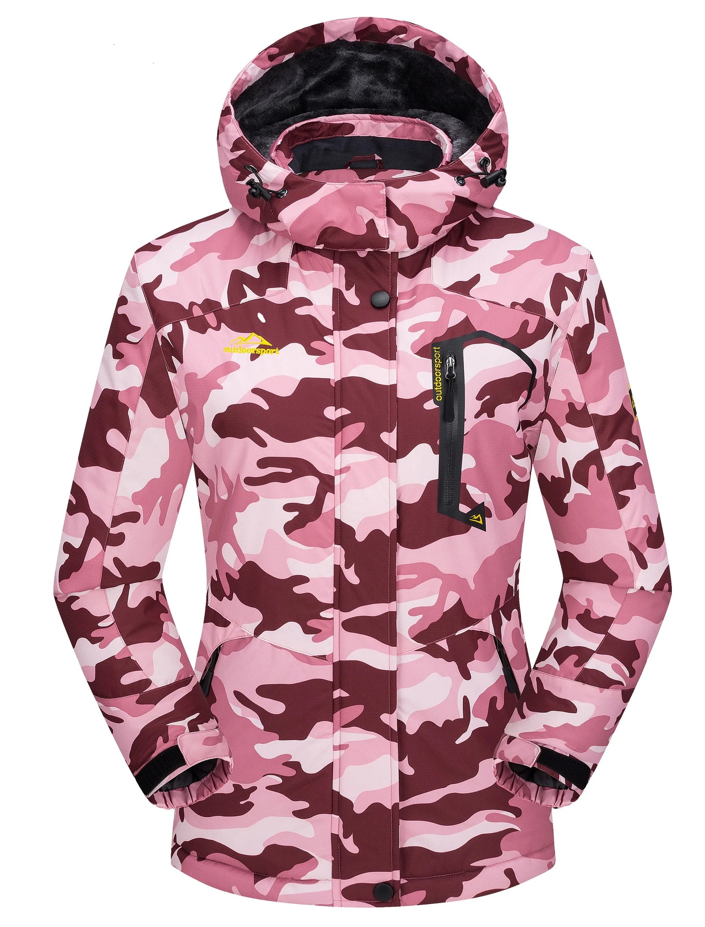 KEFITEVD Dames Winterjas Zware Snowboard Ski Jas Buiten Thermisch Warme Wandeljas Windjack Casual