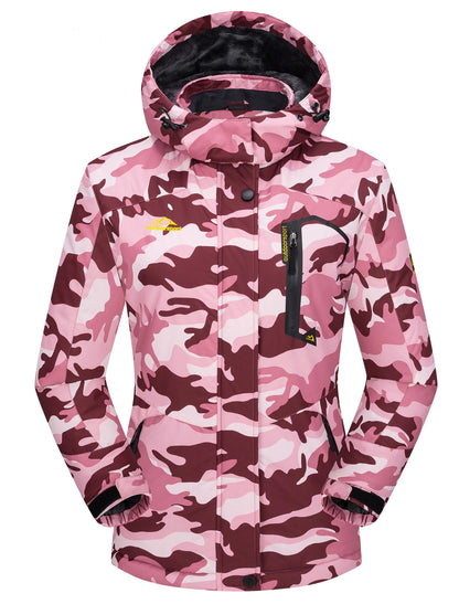 KEFITEVD Dames Winterjas Zware Snowboard Ski Jas Buiten Thermisch Warme Wandeljas Windjack Casual