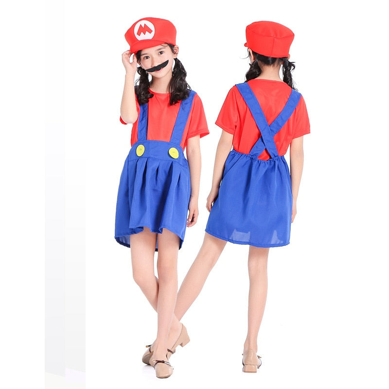 Super Mario Kostuum - Voor Vrouwen - Kinderen & Volwassenen