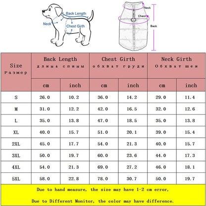 Waterdichte hondenjas Winter warme hondenkleding voor kleine grote honden Puppyvest Chihuahua-jas Franse Bulldog Yorkie Pug-kostuum