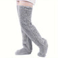 Pluizige Dij Hoge Sokken Vrouwen Winter Warme Voeten Kousen Teddy Benen Fuzzy Knie Hoge Winter Sokken Warme Slaap Sokken Voet Warming