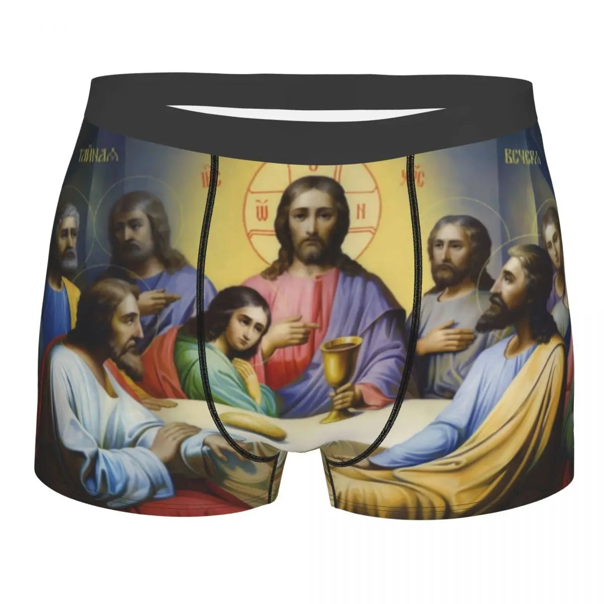 Custom Mannelijke Cool Heilig Hart Van Jezus Ondergoed Christelijke Katholieke God Boxer Slips Zachte Korte Broek Onderbroek