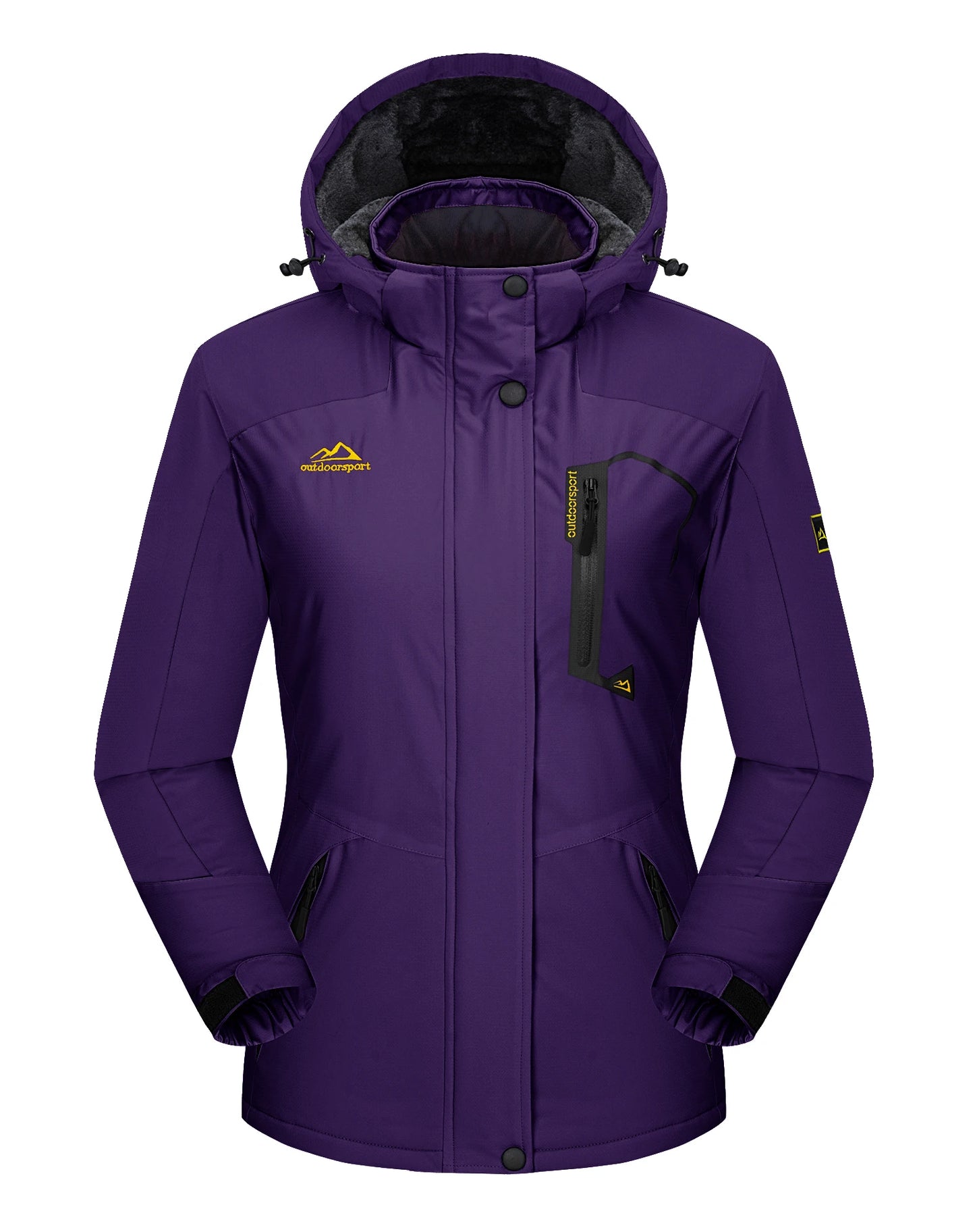KEFITEVD Dames Winterjas Zware Snowboard Ski Jas Buiten Thermisch Warme Wandeljas Windjack Casual