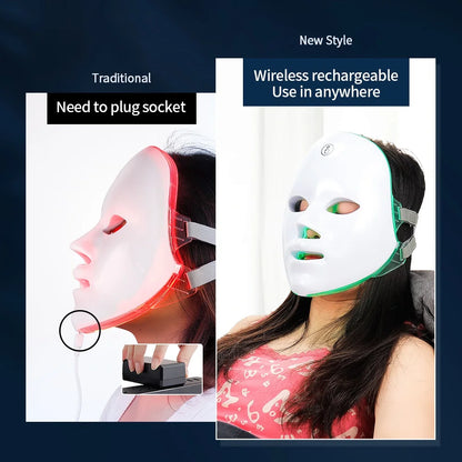 LED Masker | 7 kleuren LED lichttherapie masker | Huidverzorging | Huidverjongingsapparaat | Veilig voor alle huidtypes