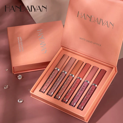 Matte vloeibare lippenstift, 6 kleurenpakket