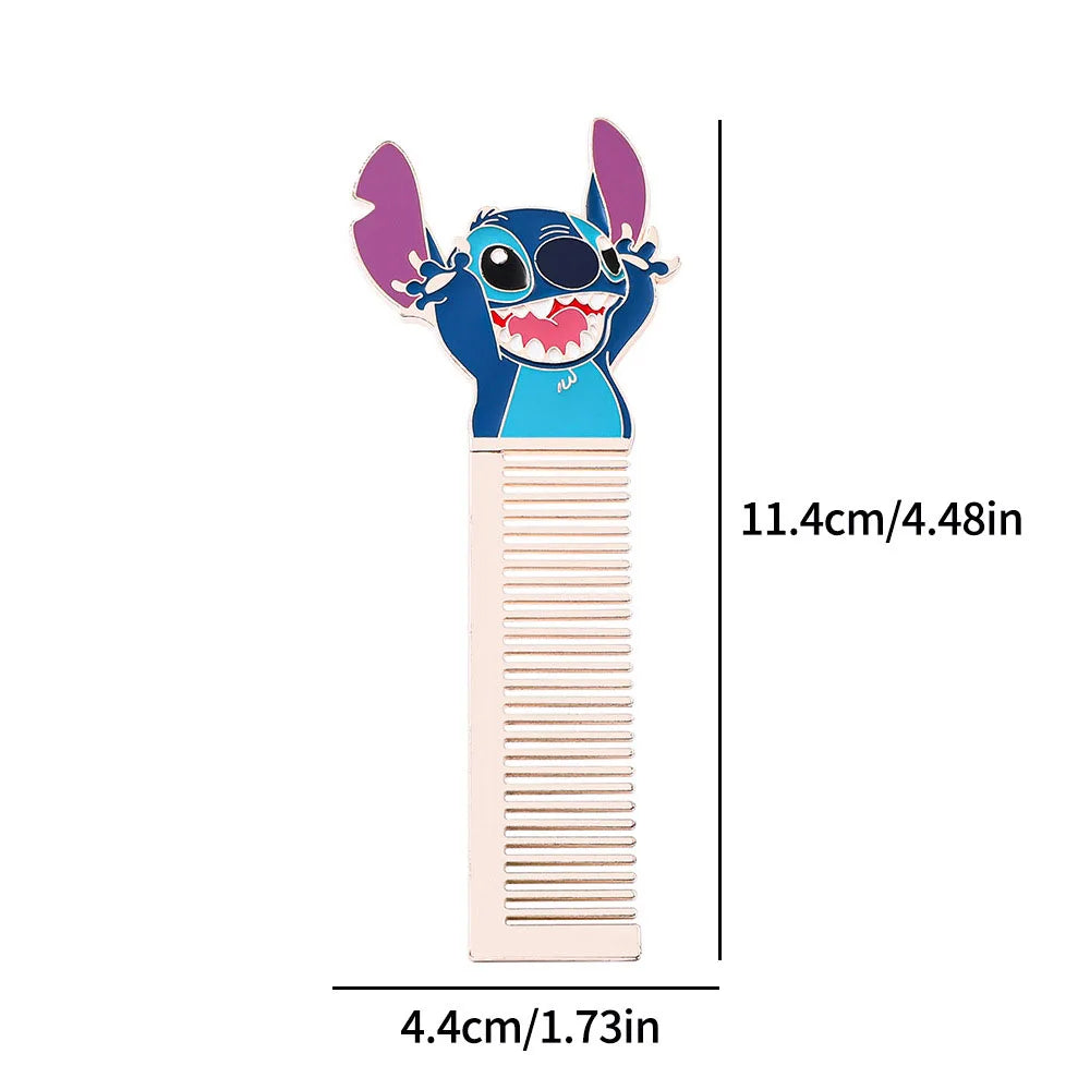7 Stks Stitch Make-up Borstel Cartoon Stitch Draagbare Handheld Cosmetisch Spiegel Kam Stitch Make-up Borstel Set Anime Perifere Geschenk