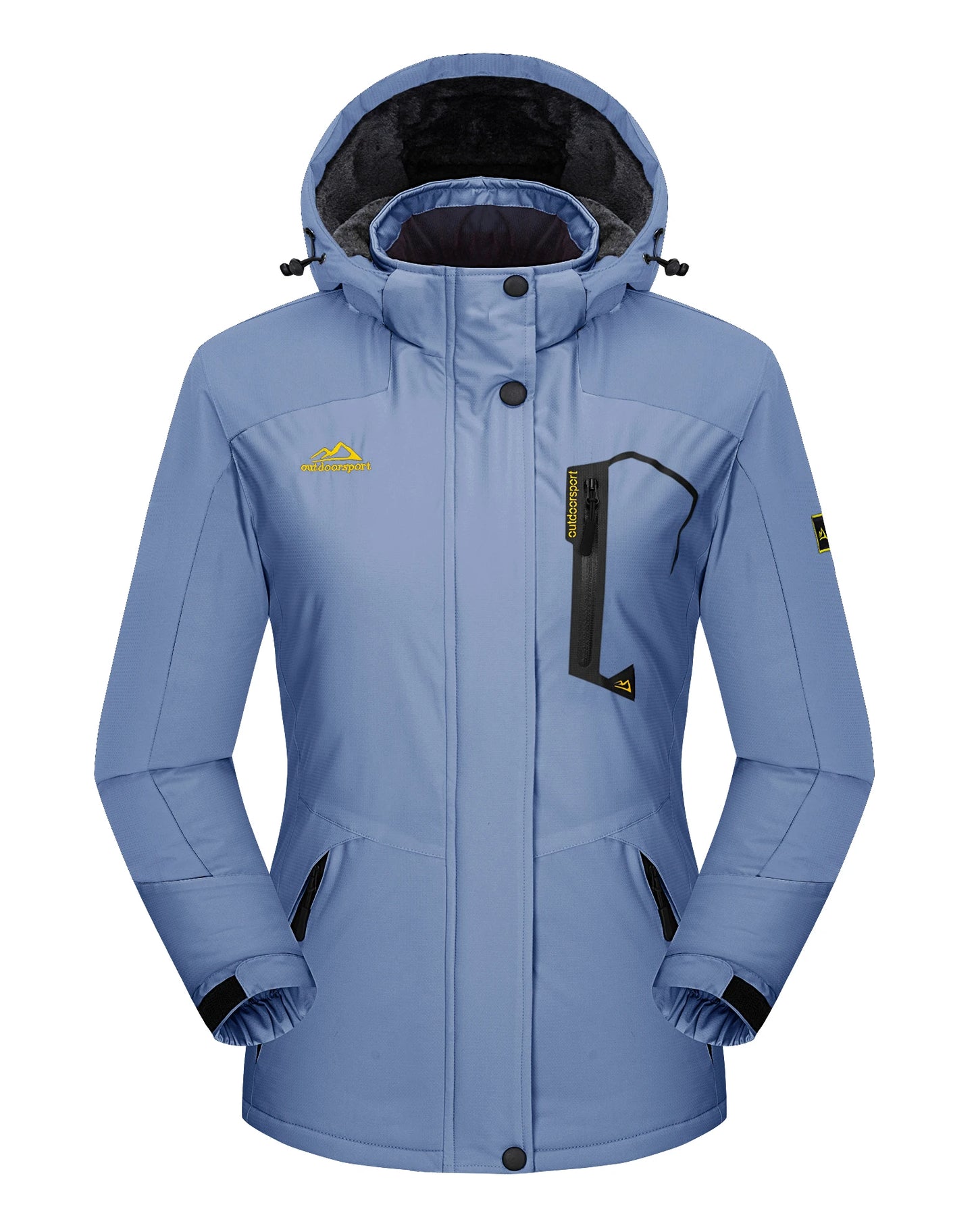KEFITEVD Dames Winterjas Zware Snowboard Ski Jas Buiten Thermisch Warme Wandeljas Windjack Casual