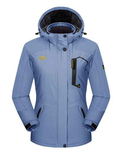 KEFITEVD Dames Winterjas Zware Snowboard Ski Jas Buiten Thermisch Warme Wandeljas Windjack Casual