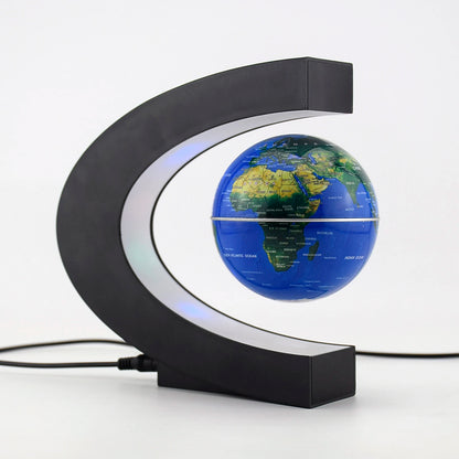 Cazy Zwevende Wereldbol Magnetisch Draaibaar - Bureau Accessoire Met LED verlichting