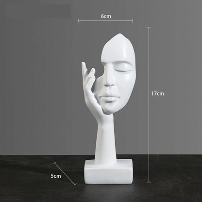 Hars Abstracte Masker Beelden Europese Miniatuur Beeldjes Voor Interieur Home Office Studie Desktop Figuur Ornament Decor Cadeau