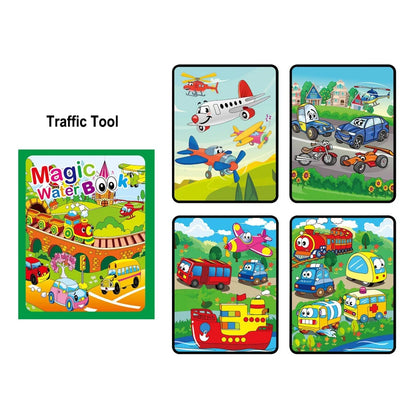 4-Pack Magische Water Kleurboeken voor Kinderen vanaf 2 Jaar - Herbruikbare Waterkleurboekjes met Magische Stift - Kleuren met Water - Educatief en Creatief Tekenboek voor Jongen en Meisje - Waterverf Graffiti Kleurboek - Sinterklaas - Toverstiften