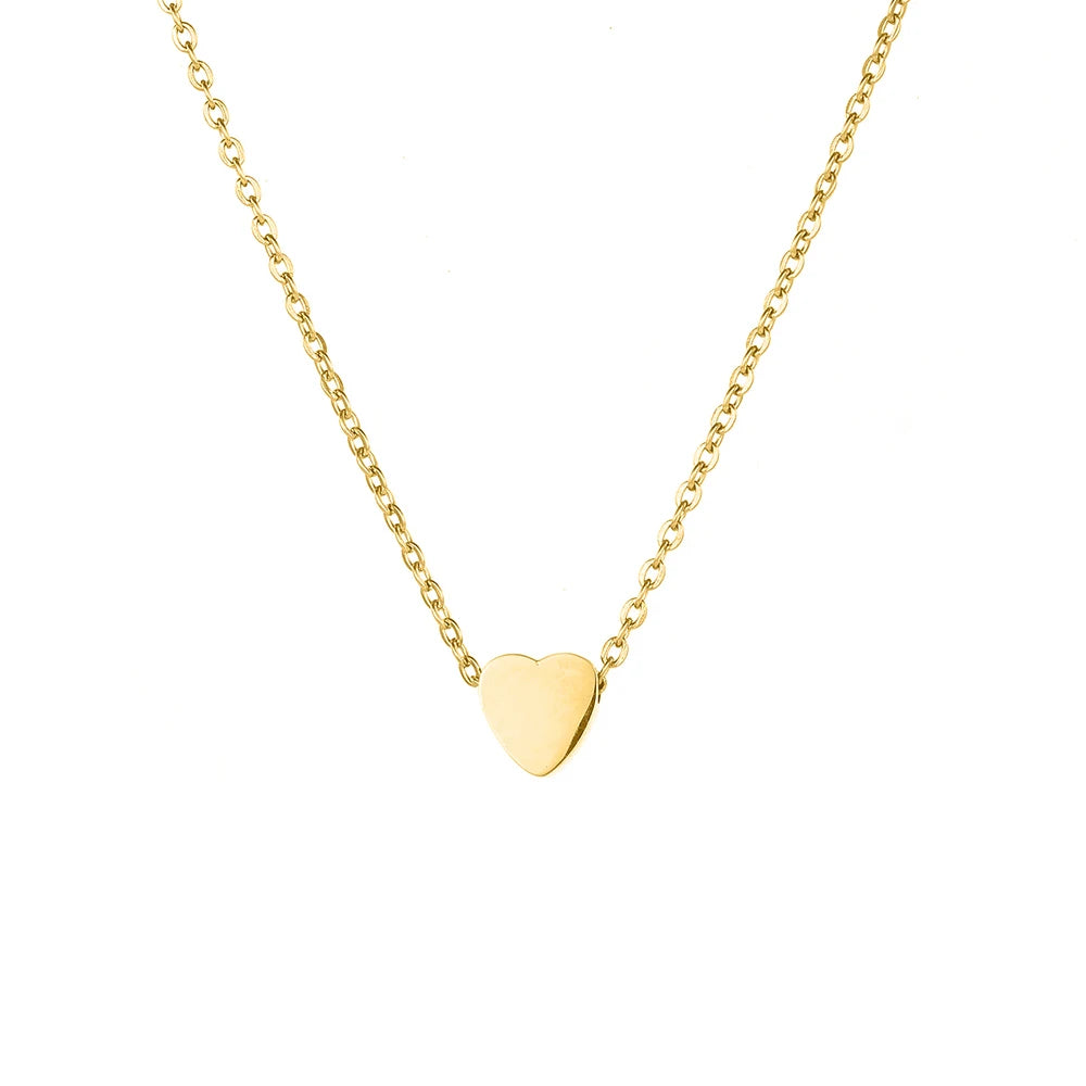roestvrijstalen sieraden Choker ketting met hart kleine hanger voor sieraden vrouwen