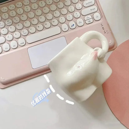 320Ml Grappige Keramische Koffiekop Schattige Dikke Buik Mok Art Design Waterbeker Woonkamer Woonaccessoires Creatieve Mok Cadeau