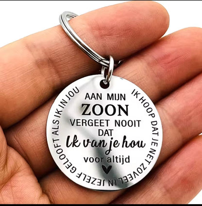 Familie sleutelhanger - aan mijn zoon/dochter