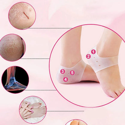 Siliconen hielbeschermer Beschermhoes Hiel spoorpads voor verlichting Fasciitis plantaris Hielpijn Verminder de druk op de hiel 1 paar