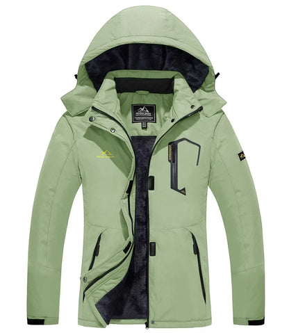 KEFITEVD Dames Winterjas Zware Snowboard Ski Jas Buiten Thermisch Warme Wandeljas Windjack Casual
