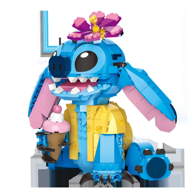 Miniso Disney 2024 Nieuwe Steek Compatibele Bouwstenen Steentjes Stitch Meisje Jongen Verjaardag Kerstcadeau Speelgoed