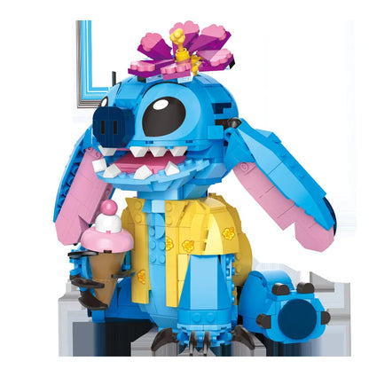 Miniso Disney 2024 Nieuwe Steek Compatibele Bouwstenen Steentjes Stitch Meisje Jongen Verjaardag Kerstcadeau Speelgoed