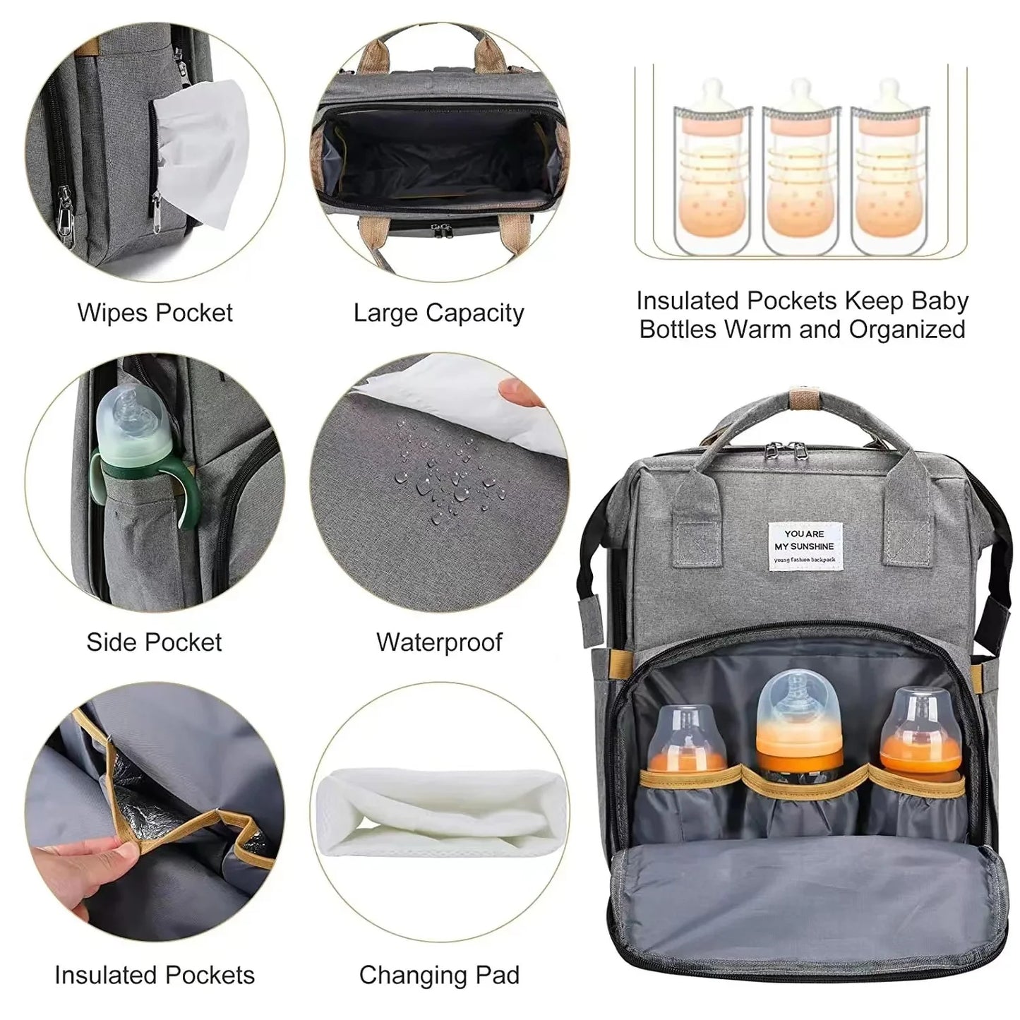 2-in-1 tas voor baby luiers