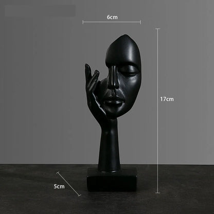 Hars Abstracte Masker Beelden Europese Miniatuur Beeldjes Voor Interieur Home Office Studie Desktop Figuur Ornament Decor Cadeau