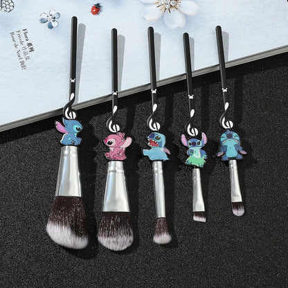 7 Stks Stitch Make-up Borstel Cartoon Stitch Draagbare Handheld Cosmetisch Spiegel Kam Stitch Make-up Borstel Set Anime Perifere Geschenk