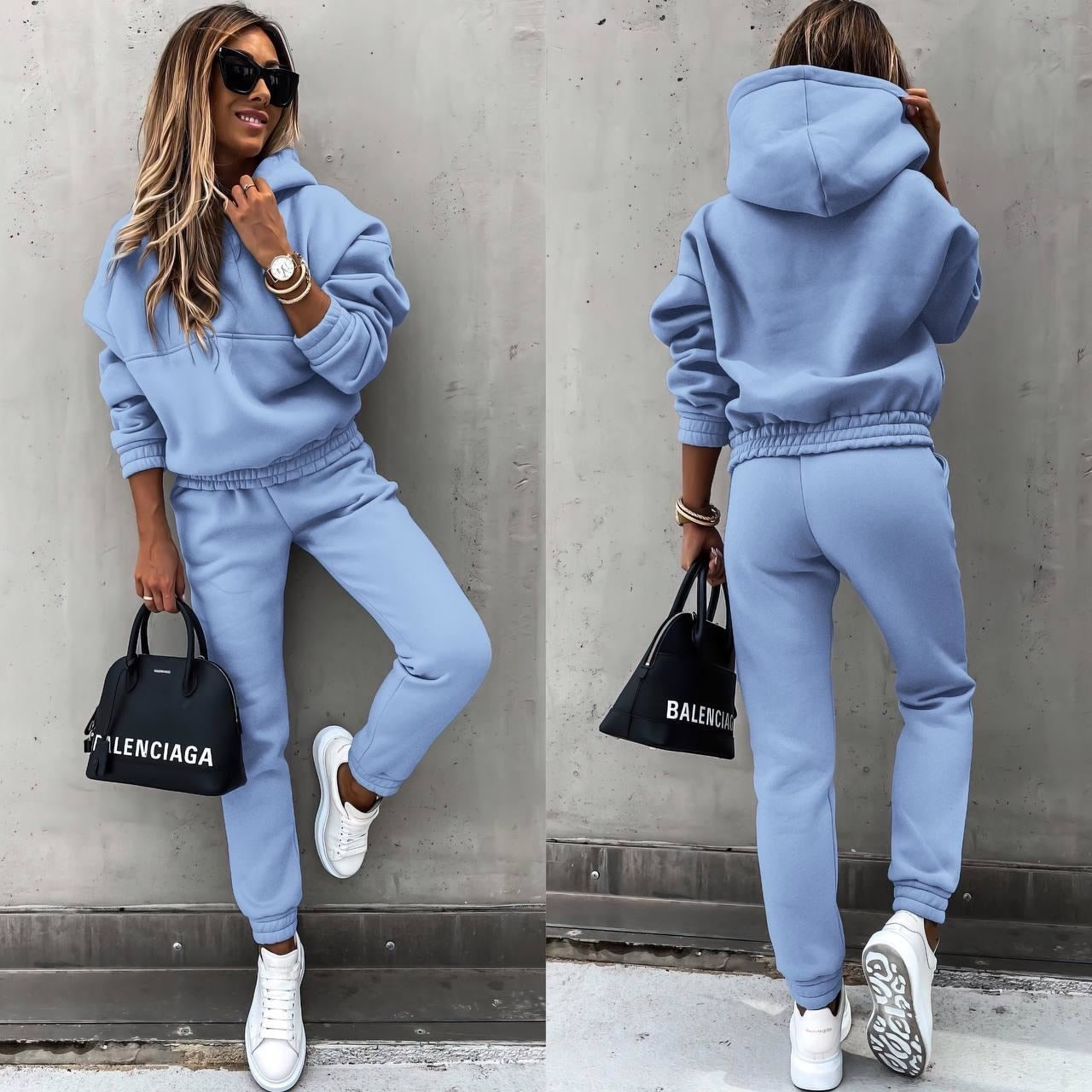 Trendy Capuchon Trui met Joggingbroek Set voor Dames