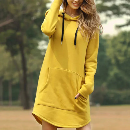 Luna | Casual Hoodie Jurk | Comfortabele Vrijetijdsstijl | Zachte Katoenmix