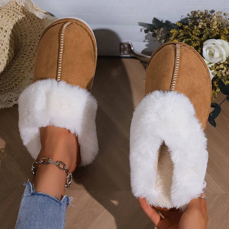 Winter Bont Slippers voor Vrouwen met anti slip