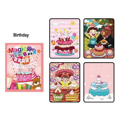 4-Pack Magische Water Kleurboeken voor Kinderen vanaf 2 Jaar - Herbruikbare Waterkleurboekjes met Magische Stift - Kleuren met Water - Educatief en Creatief Tekenboek voor Jongen en Meisje - Waterverf Graffiti Kleurboek - Sinterklaas - Toverstiften