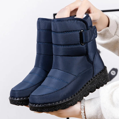 Dames Winter Sneeuwlaarzen – Warme Waterdichte Platform Enkellaarsjes met Pluche Voering