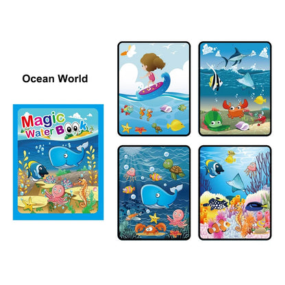 4-Pack Magische Water Kleurboeken voor Kinderen vanaf 2 Jaar - Herbruikbare Waterkleurboekjes met Magische Stift - Kleuren met Water - Educatief en Creatief Tekenboek voor Jongen en Meisje - Waterverf Graffiti Kleurboek - Sinterklaas - Toverstiften