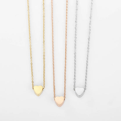 roestvrijstalen sieraden Choker ketting met hart kleine hanger voor sieraden vrouwen
