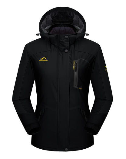 KEFITEVD Dames Winterjas Zware Snowboard Ski Jas Buiten Thermisch Warme Wandeljas Windjack Casual