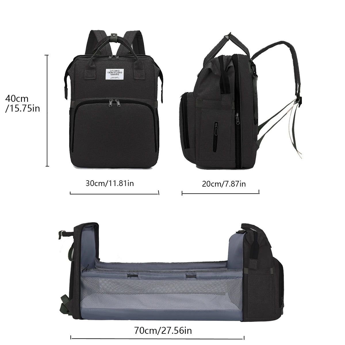 2-in-1 tas voor baby luiers
