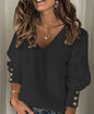 Lente Herfst Dames Losse Lange Mouwen Gebreide Top