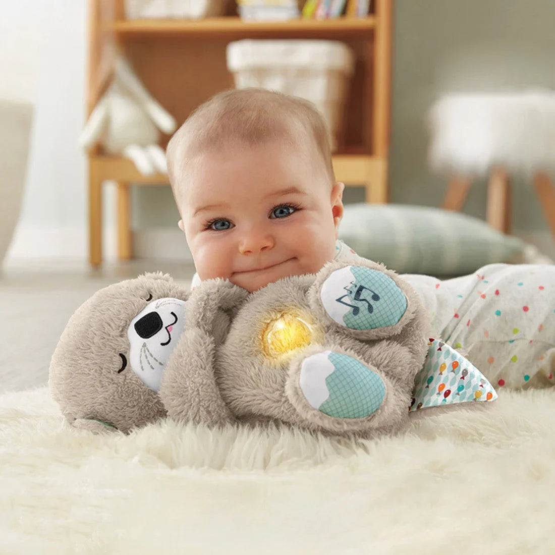 Ademende Otter Slaap En Playmate Otter